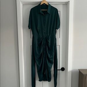 Dark Green Midi Dress - 125